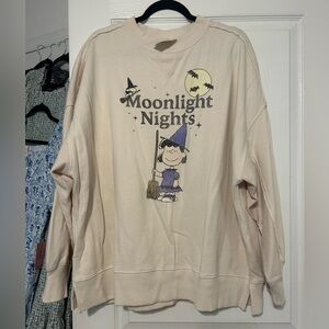 Aerie Peanuts Cream Halloween Sweatshirt